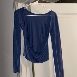 Long sleeve open back shirt